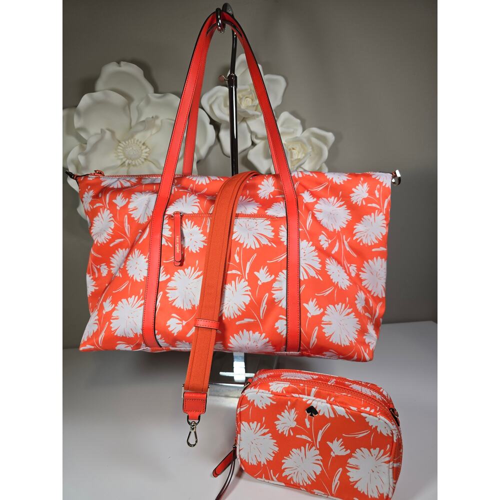kate spade Jae Wild Blossom Weekender Travel 2 Bag Bundle